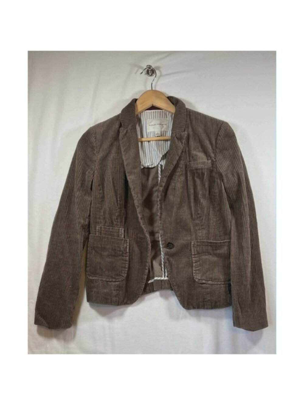 Banana Republic Brown Corduroy Blazer‎ Jacket Single Button Taupe Womens 4